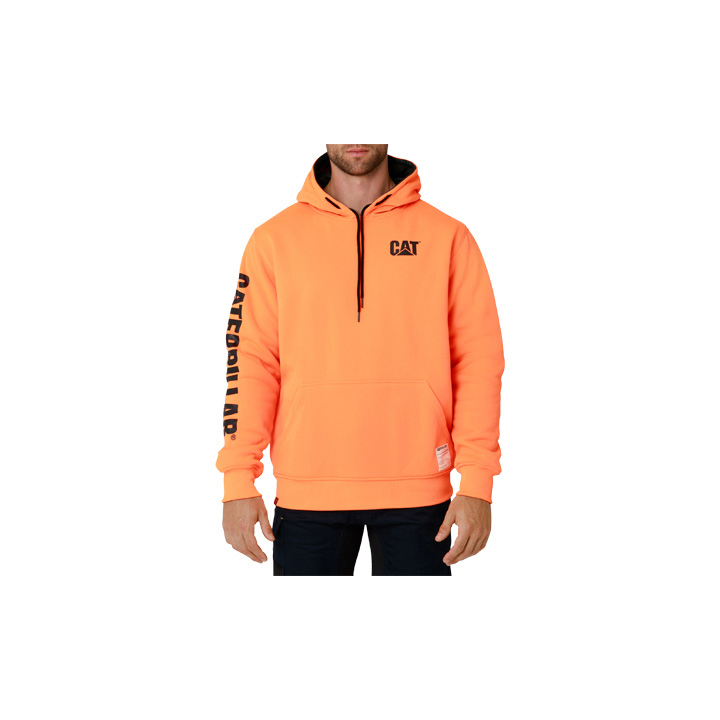 Caterpillar Men's Reversible Banner Hoodies Black/Orange CAT-17683